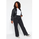 Trendyol Curve Anthracite Wide-Cut Jeans