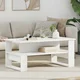 vidaXL Klubska miza Bela 90 x 50 x 40 cm Konstruiran les