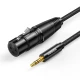 Kabel audio kabel 3,5 mm mini jack (moški) - XLR (ženski) 1m črn
