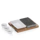 Kela Servirna skleda Hot Stone XL Country iz akatovega lesa, temno siva, 29,0 x 23,0 x 4,5 cm