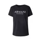 ARMANI EXCHANGE Majica srebrno-siva/črna