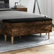 vidaXL Klop za shranjevanje dimljen hrast 102x42x46 cm inženirski les