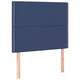 Vidaxl Vzglavje postelje modro 100x5x118/128 cm blago