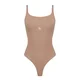 GOD SAVE QUEENS Bodi Second Skin Square-Neck Bodysuit svetlo rjava