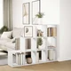 shumee vidaXL Polica, 3-nadstropna, bela, 137,5 x 29 x 103,5 cm