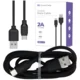 Nov polnilni in podatkovni kabel USB-A USB-C 2A QC PD, 100 cm, črne barve, EE40-C