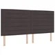Vidaxl LED Box Spring Postelja Temno rjava 200 x 200 cm blago