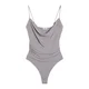 Bershka Bodi majica siva