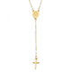 Ogrlica Classical Cross - Zlatna / Bijela KP29911