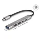 USB HUB DELOCK, USB-C na 2 USB-A 2.0, 1 USB-A 3.2 Gen 2, 1 USB-C 2.0, 1 USB-C 3.2 Gen 2