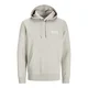 JACK & JONES Majica svetlo siva/bela