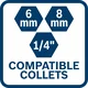 BOSCH plavi alat GKF 12V-8 Solo Akumulatorska glodalica