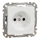 Schneider Electric Enojna vtičnica z ozemljitvijo, 2P+PE z roletami, bela SEDNA DESIGN