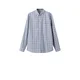MANGO Bluza CUMIN modra / pastelno modra / rjava / bela