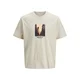 JACK & JONES Majica JORVESTERBRO svetlo modra/svetlo rumena/greige/črna
