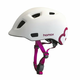 Hamax Thundercap kolesarska čelada, bela in roza s črtami, 52-57