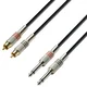 Adam Hall K3TPC0100 1m kabel 2xRCA-2xJack 6,3
