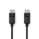 Kabel NEDIS DisplayPort/ DisplayPort konektor - DisplayPort konektor/ črn/ mehurčasta folija/ 2 m