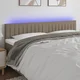 shumee vidaXL LED posteljno vzglavje taupe 180x5x78/88 cm blago
