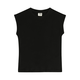Girls organic T-shirt with extended shoulder black