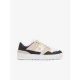 Beige-white womens leather sneakers Tommy Hilfiger Basket Sneaker LO