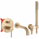Skrita kopalna armatura Rea Lungo Gold Brushed + Box