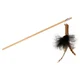 shumee Bubu Pets | Mačja igrača | Lesena ribiška palica s hlodom in peresom 40-104 cm - Lesena ribiška palica s hlodom in peresom 40-104 cm