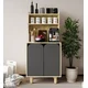 HANAH HOME Višenamenska samostojeća polica Parma 2 Sapphire Hrast Anthracite