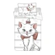 Bela bombažna otroška posteljnina za otroško posteljico 100x135 cm Marie Cat Bow – Jerry Fabrics