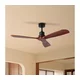 ZEVENTI - Plafonski ventilator LIONI sa Wi-Fi Tuya, crna/hrast + daljinski upravljač