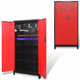 VIDAXL omara za orodje z 2 vrati iz jekla (90x40x180cm), črna-rdeča