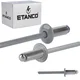 Aluminijaste odprte zakovice 4,8x10 mm RAL 9006