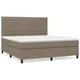Vidaxl Box spring postelja z vzmetnico taupe 180x200 cm blago