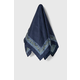 Svilena marama Lauren Ralph Lauren boja: tamno plava, s uzorkom, 454943701