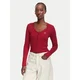 Guess Jeans Bluza W6YP03 K3647 Bordo rdeča Slim Fit