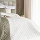 shumee Dekorativno pregrinjalo HERRINGBONE - kremna eleganca za spalnico - 220x240 cm