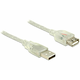 DELOCK Podaljšek USB A-A 0,5m Delock transparent dvojno oklopljen 83880