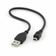 USB A-MINI 5PM 2.0 kabel 30cm HQ, pozlačeni kontakti