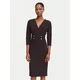 Rinascimento Cocktail obleka CFC0131070003 Temno rjava Slim Fit