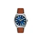 FOSSIL Analogna ura EVERETT modra/rjava/srebrna