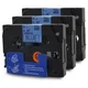 Komplet Brother TZe-521/TZ-521/PT/P-Touch 9mm kompatibilni trakovi (3) - črn izpis/moder trak