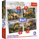 Trefl Puzzle 4u1 - Dinosauri