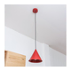 Luster na sajli ETNA II 1xE27/15W/230V prečnik 18,5 cm crvena