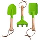 Set za igru Bigjigs - Vrtni alati, zeleni