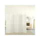 Den Zložljiv 5-delni paravan japonski stil 200x170 cm bele barve
