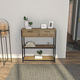 Hanah Home Komoda Latho, 90x92x30.5 cm, Boje hrasta