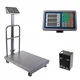 shumee Skladiščna tehtnica 300 kg z naslonjalom za nakupovalne vrečke 50x40 cm z 10G LCD baterijo