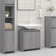 vidaXL Kopalniška omarica siva sonoma 60x33x61 cm inženirski les