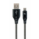 GEMBIRD USB Type-C kabl/ pleteni/ CC-USB2B-AMCM-2M-BW/ 2m/ crna/bela