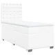 Vidaxl Box spring postelja z vzmetnico bela 90x200 cm umetno usnje